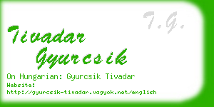 tivadar gyurcsik business card